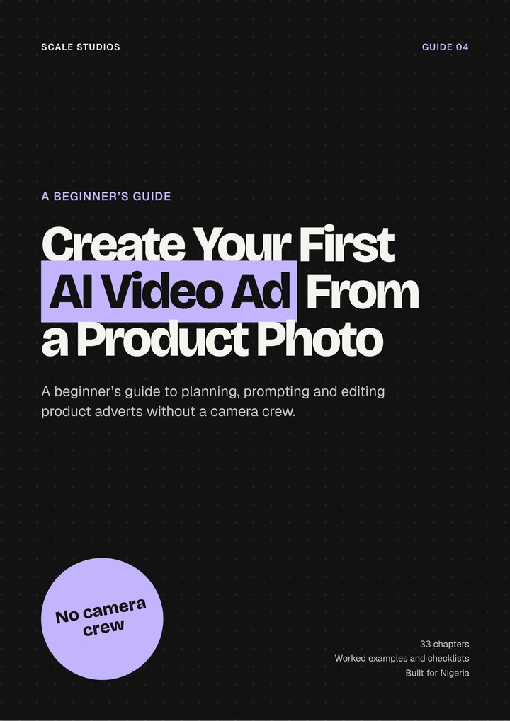 Create Your First AI Video Ad From a Product Photo ebook cover