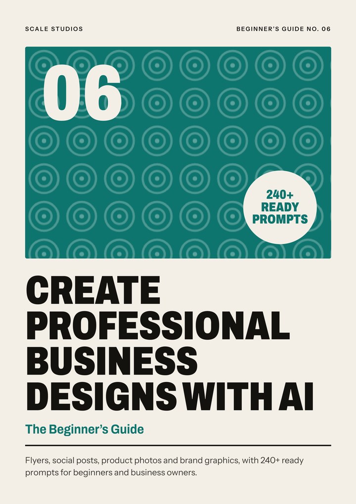 Create Professional Business Designs With AI ebook cover